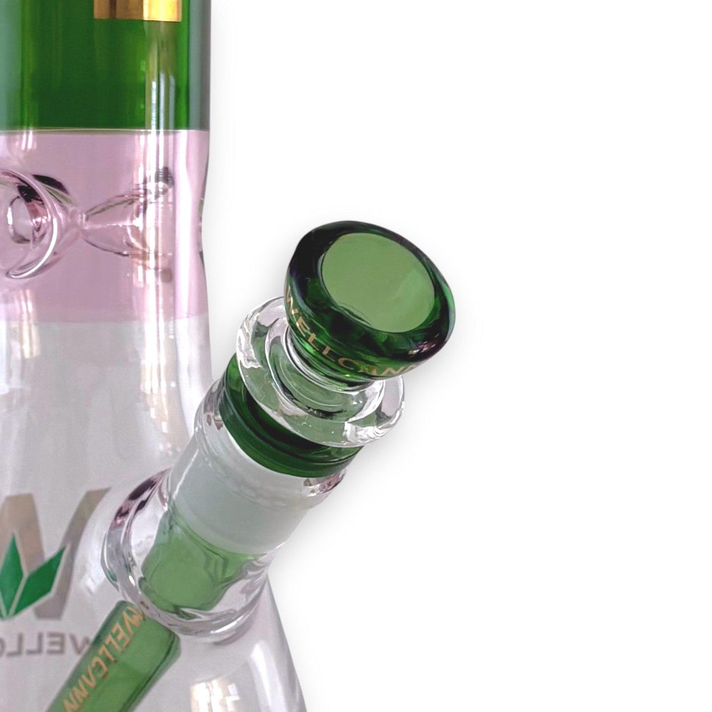 Wellcann | 16" Heavy-Duty 7MM Beaker Water Pipe – Extra Thick Base-Green