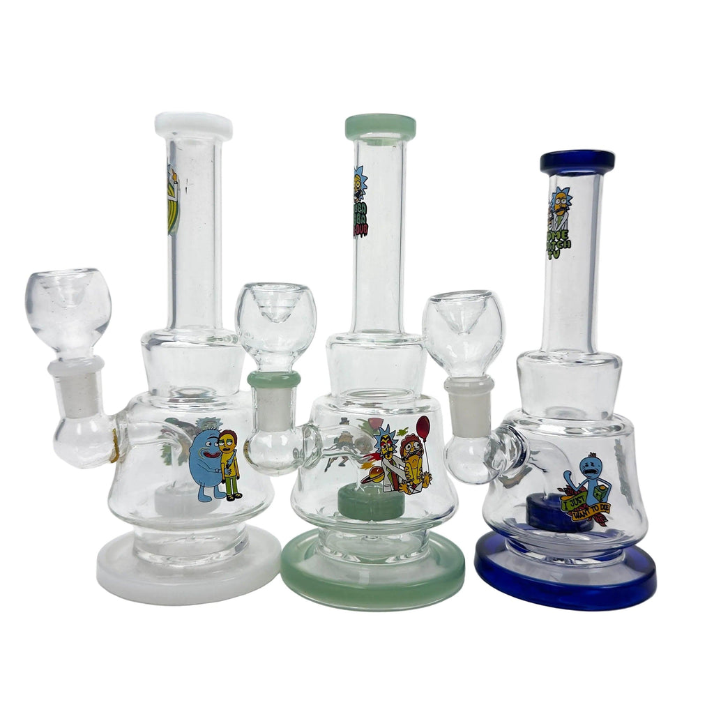 7" Sticker Glass Bong with Diffuser