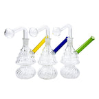 7" Wrinkled Oil Burner Water Bong – Assorted Colors