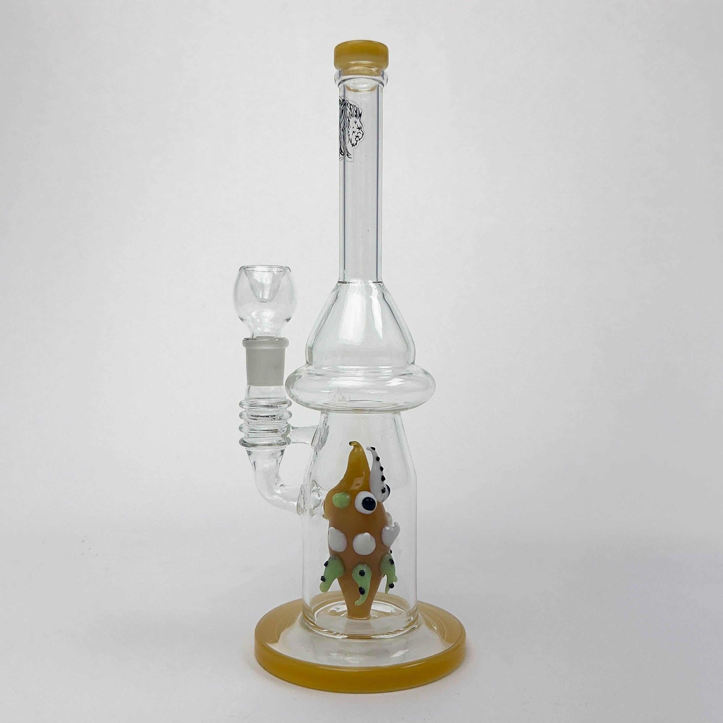 12" Yellow Fish Glass Bong
