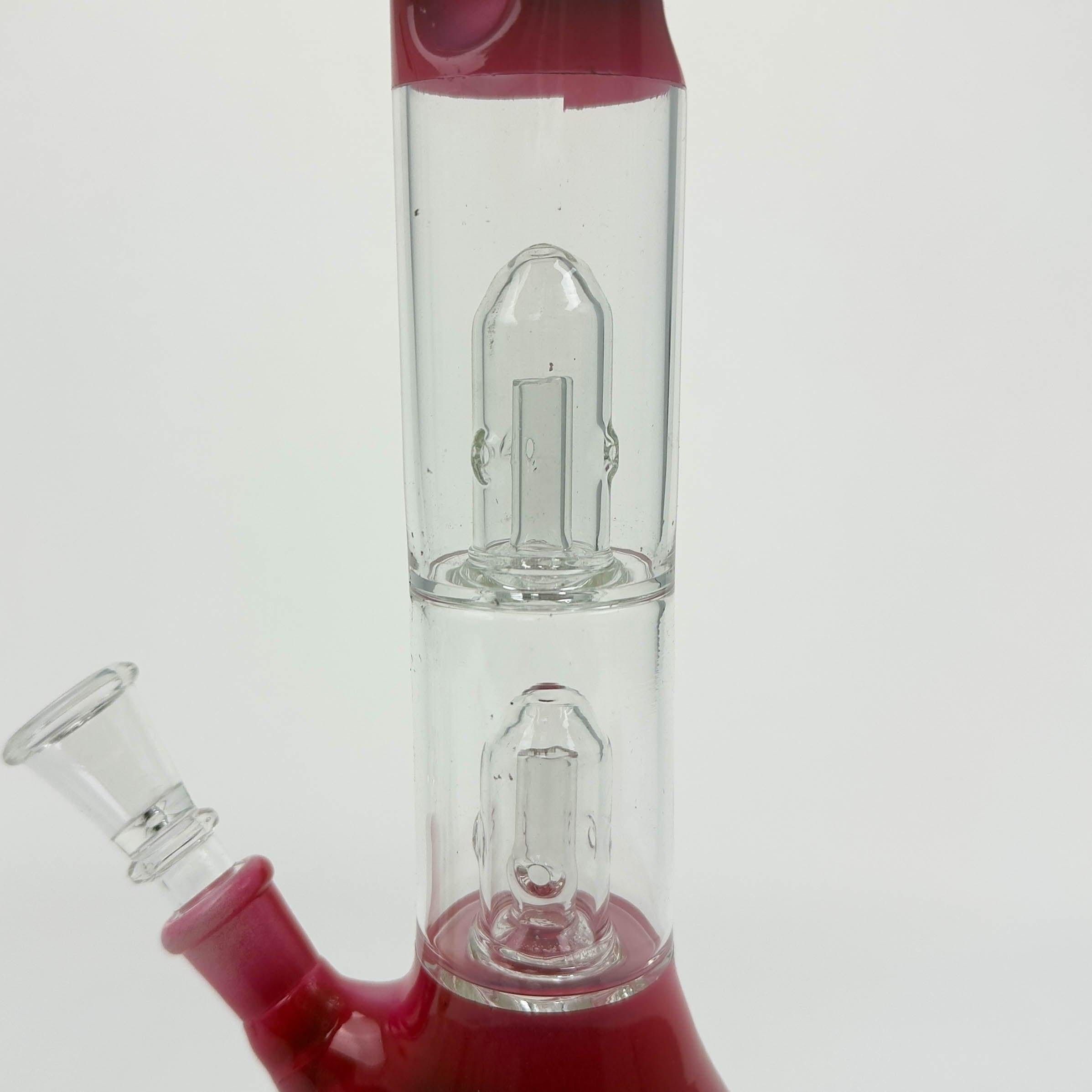 12" Dual Percolator Glass Bong – Assorted Colors Secondary image