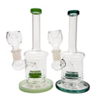 7" Clear Ring Glass Bong with Water Diffuser