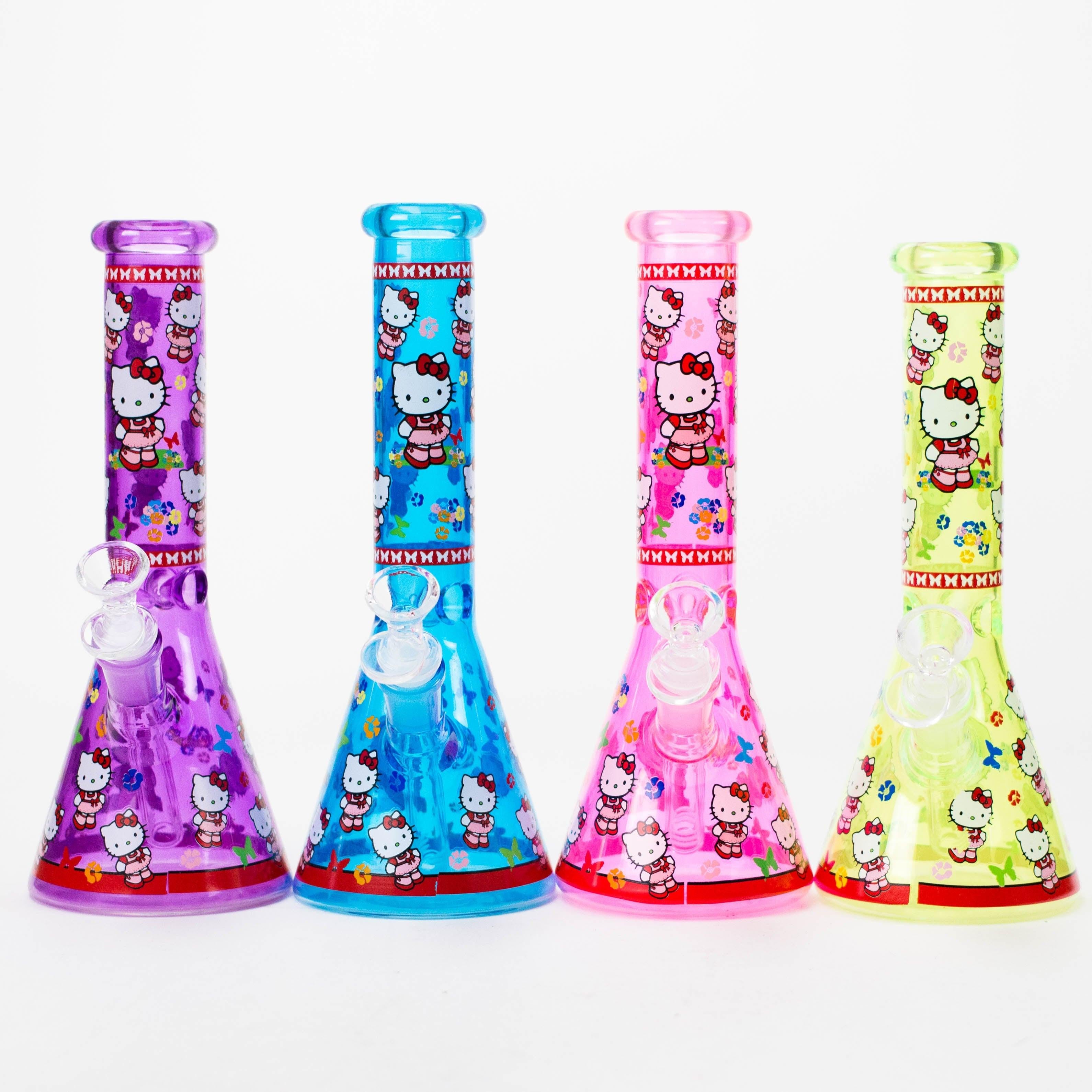 10" Glass Beaker Bong With New Kitty Design Main image