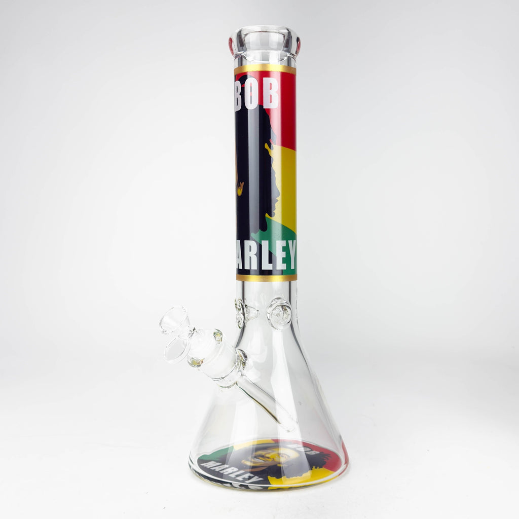 14" BM Design Glass Bong – 7mm Thick with Ice Catcher