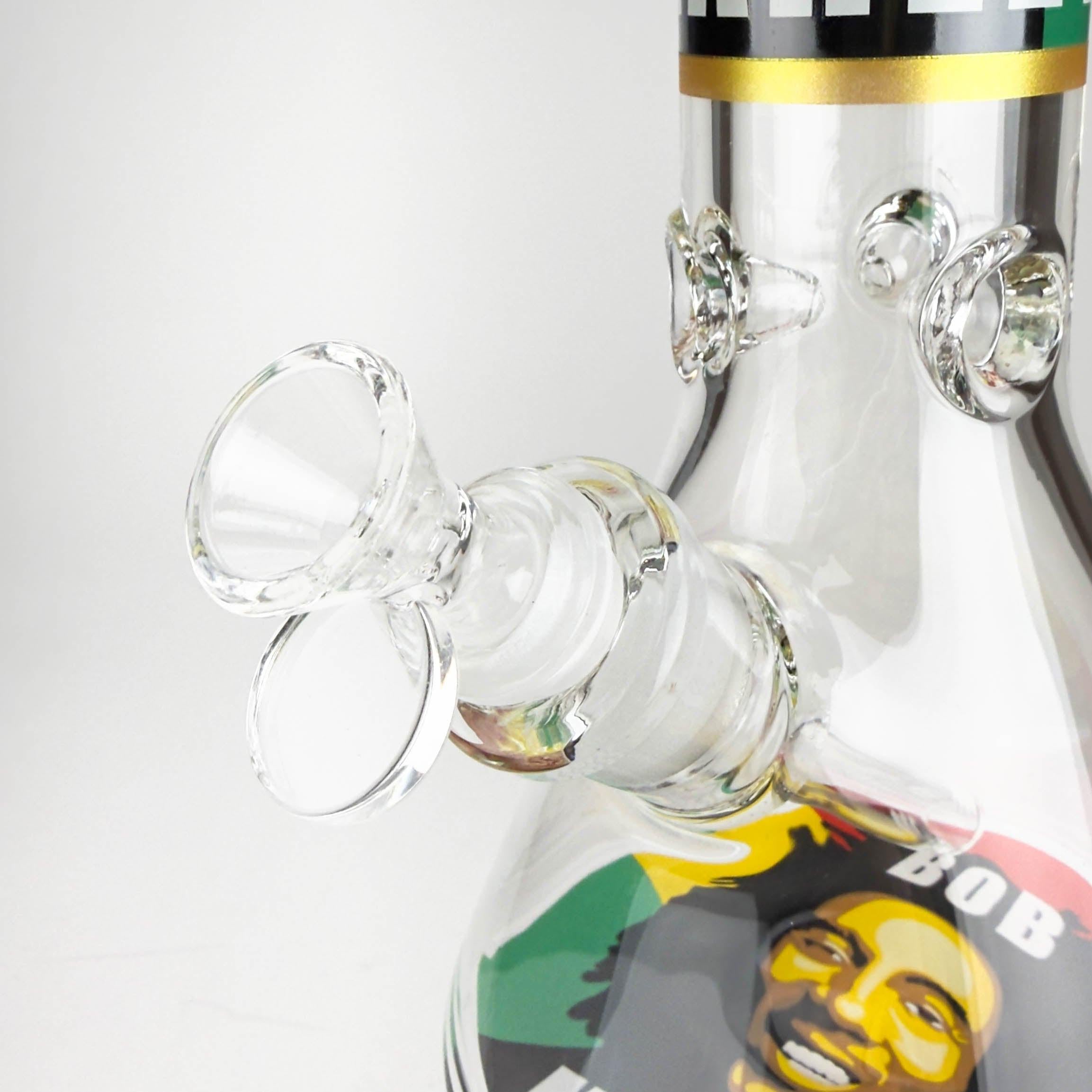 14" BM Design Glass Bong – 7mm Thick with Ice Catcher