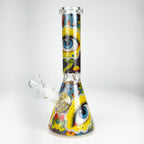10″ Eyes Design Glass Beaker Water Pipe