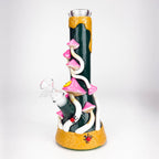 10" 3D Mushroom Design Glass Beaker Bong