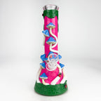 10" 3D Mushroom Design Glass Beaker Bong