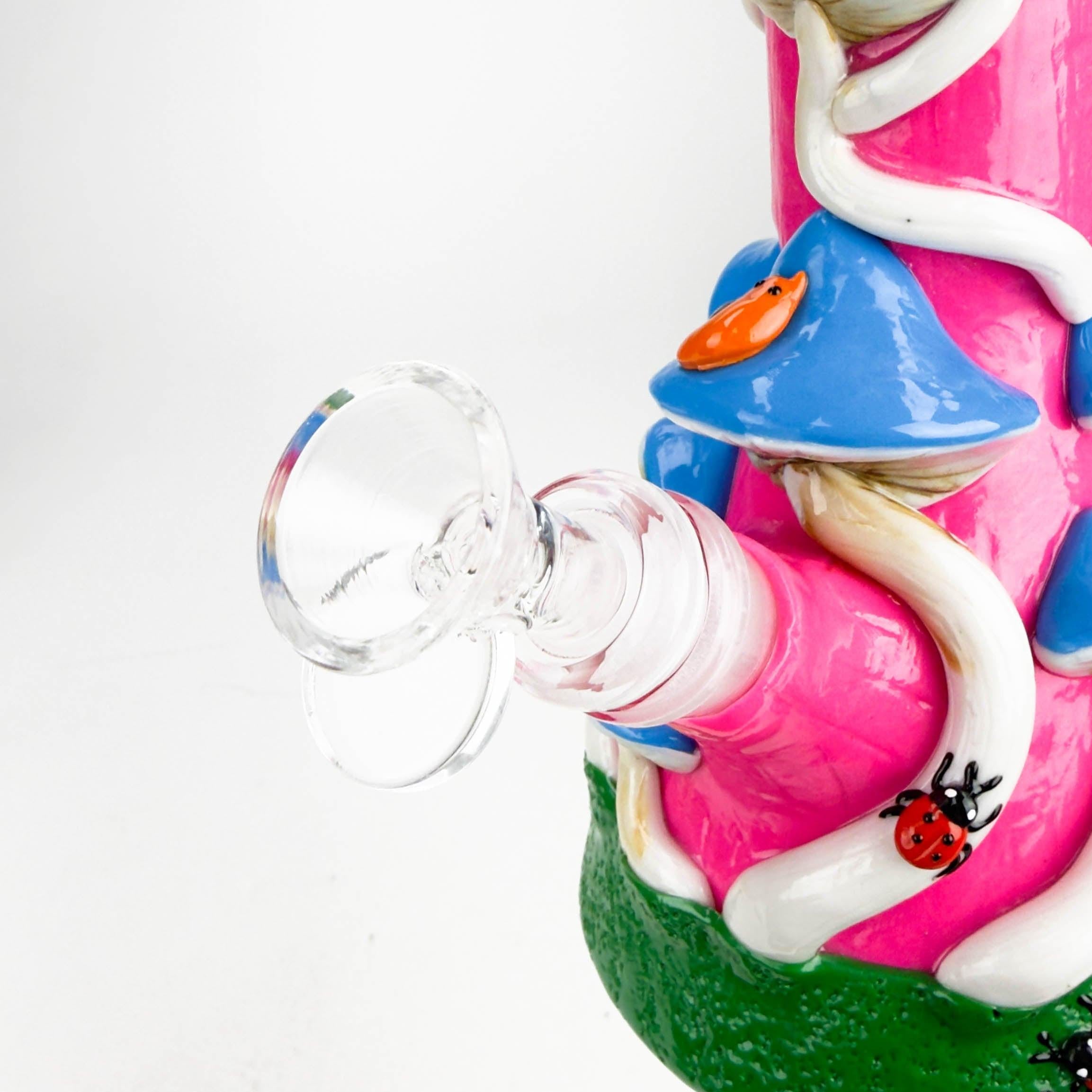 10" 3D Mushroom Design Glass Beaker Bong Secondary image