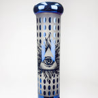 14" Eye Design Glass Bong – 7mm Thick with Ice Catcher