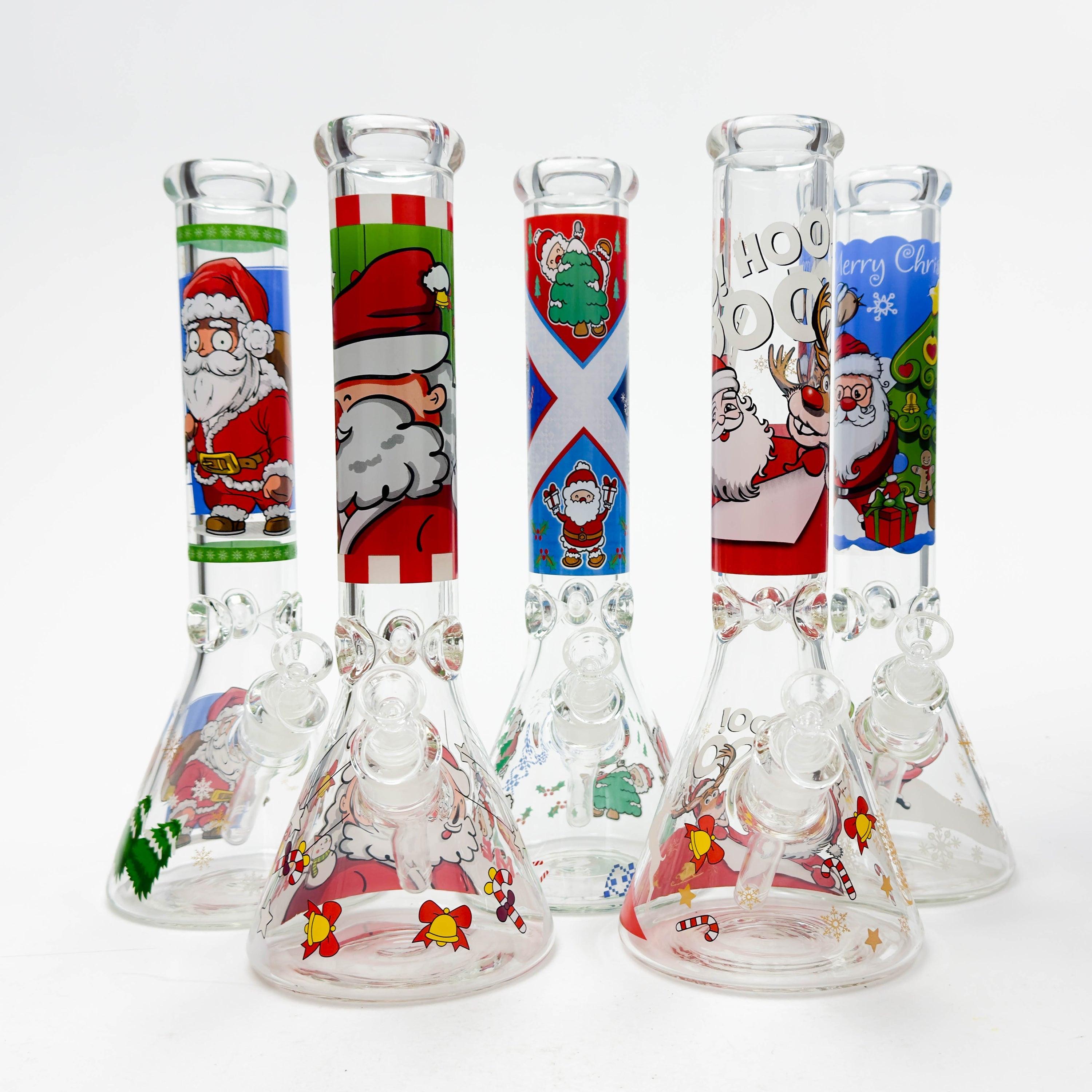 14" Holiday Series 7mm Thick Glass Water Bong – Glow in the Dark Main image