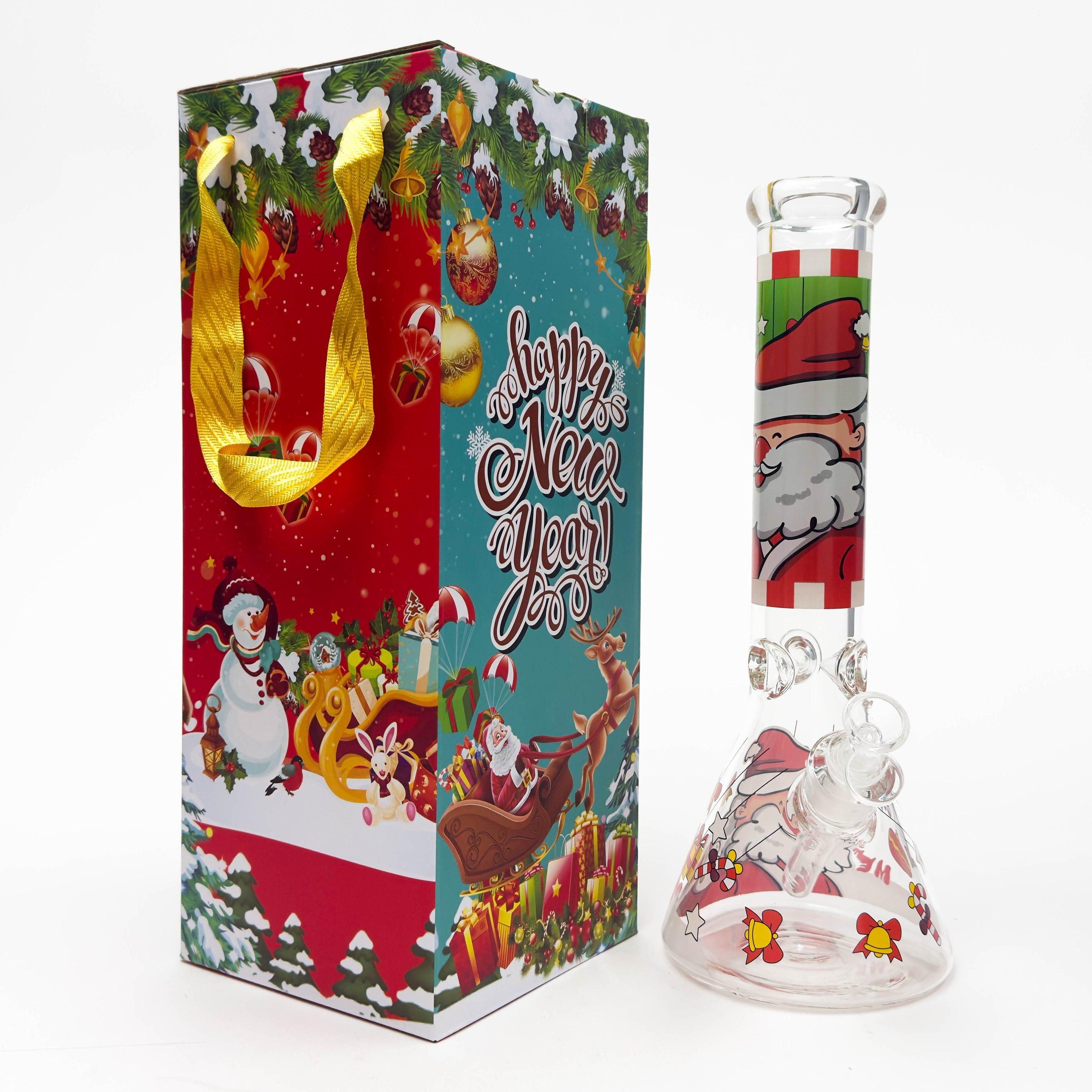 14" Holiday Series 7mm Thick Glass Water Bong – Glow in the Dark