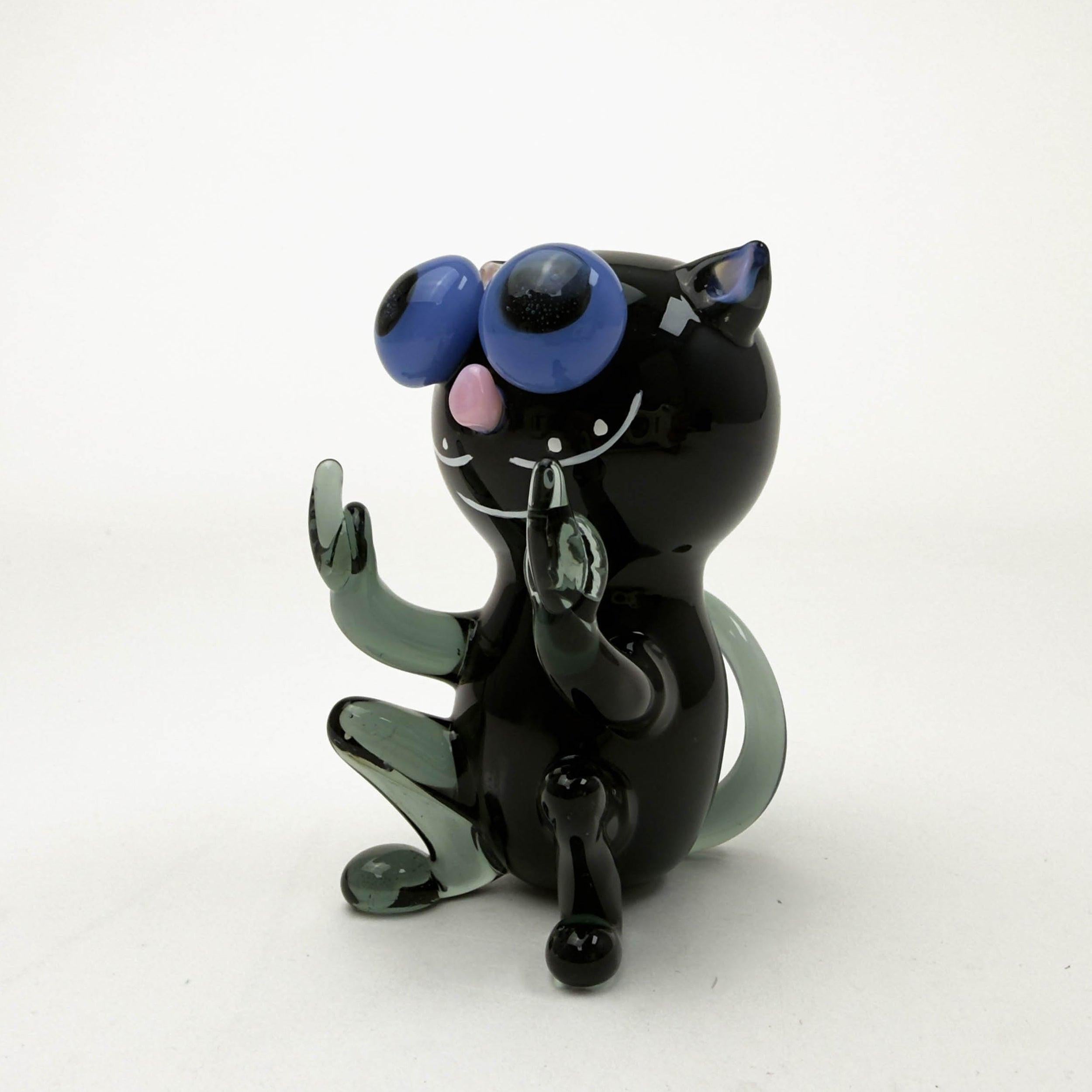 Cheech | 3.5" Black Cat Attack Hand Pipe [PIPE-169] Secondary image