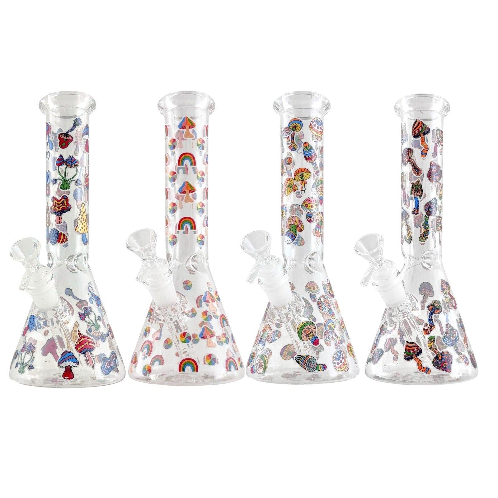 10" Psychedelic Shroomscape Beaker Bong – 4mm Thick Glass Main image
