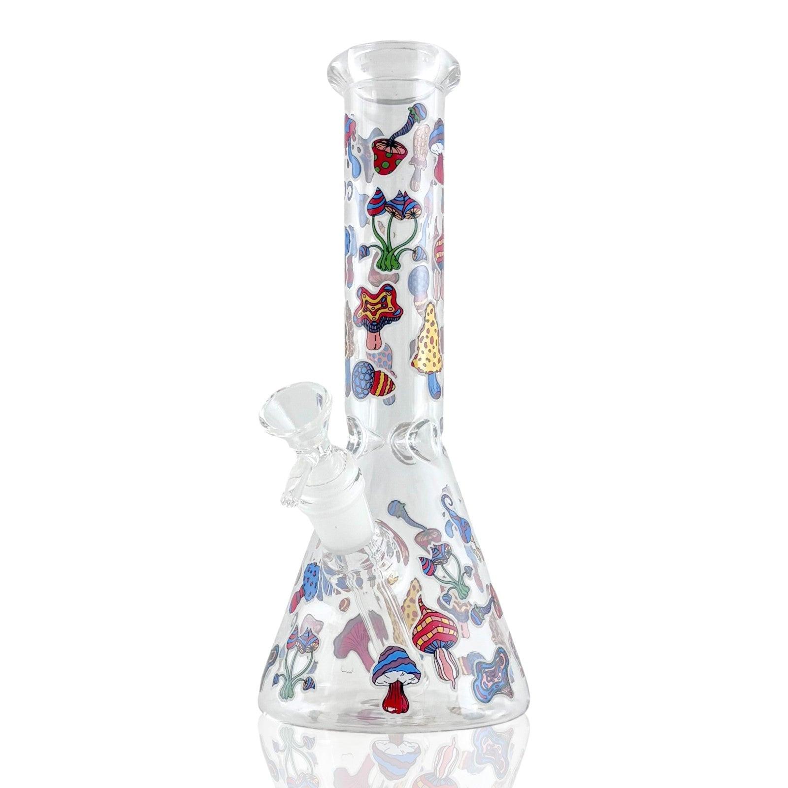 10" Psychedelic Shroomscape Beaker Bong – 4mm Thick Glass