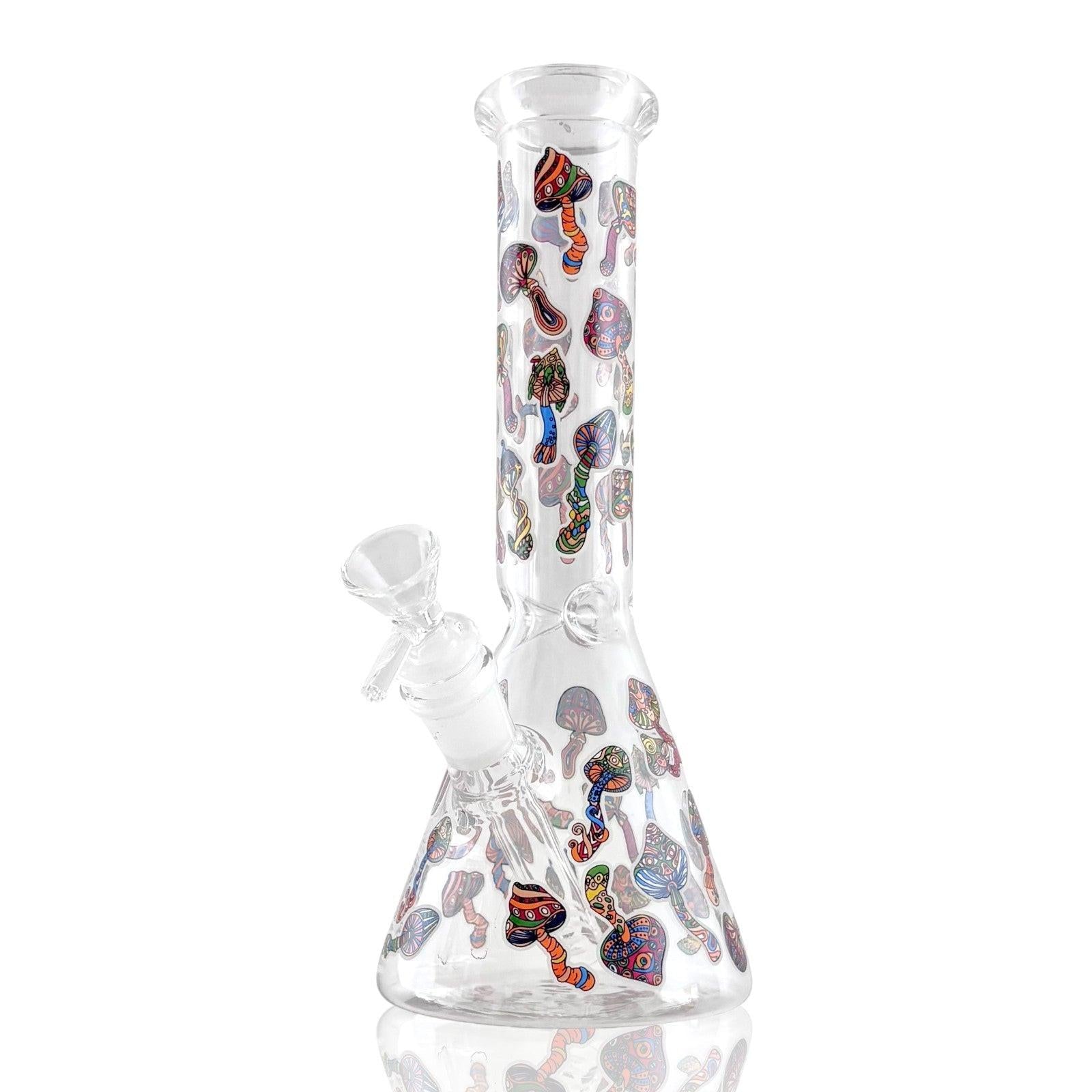 10" Psychedelic Shroomscape Beaker Bong – 4mm Thick Glass Secondary image