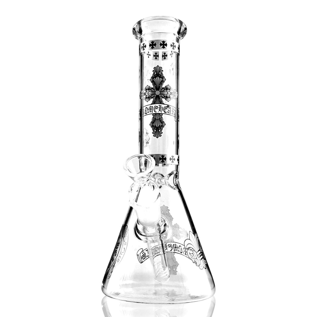 10" Gothic Cross Beaker Bong Series – 4mm Thick Glass