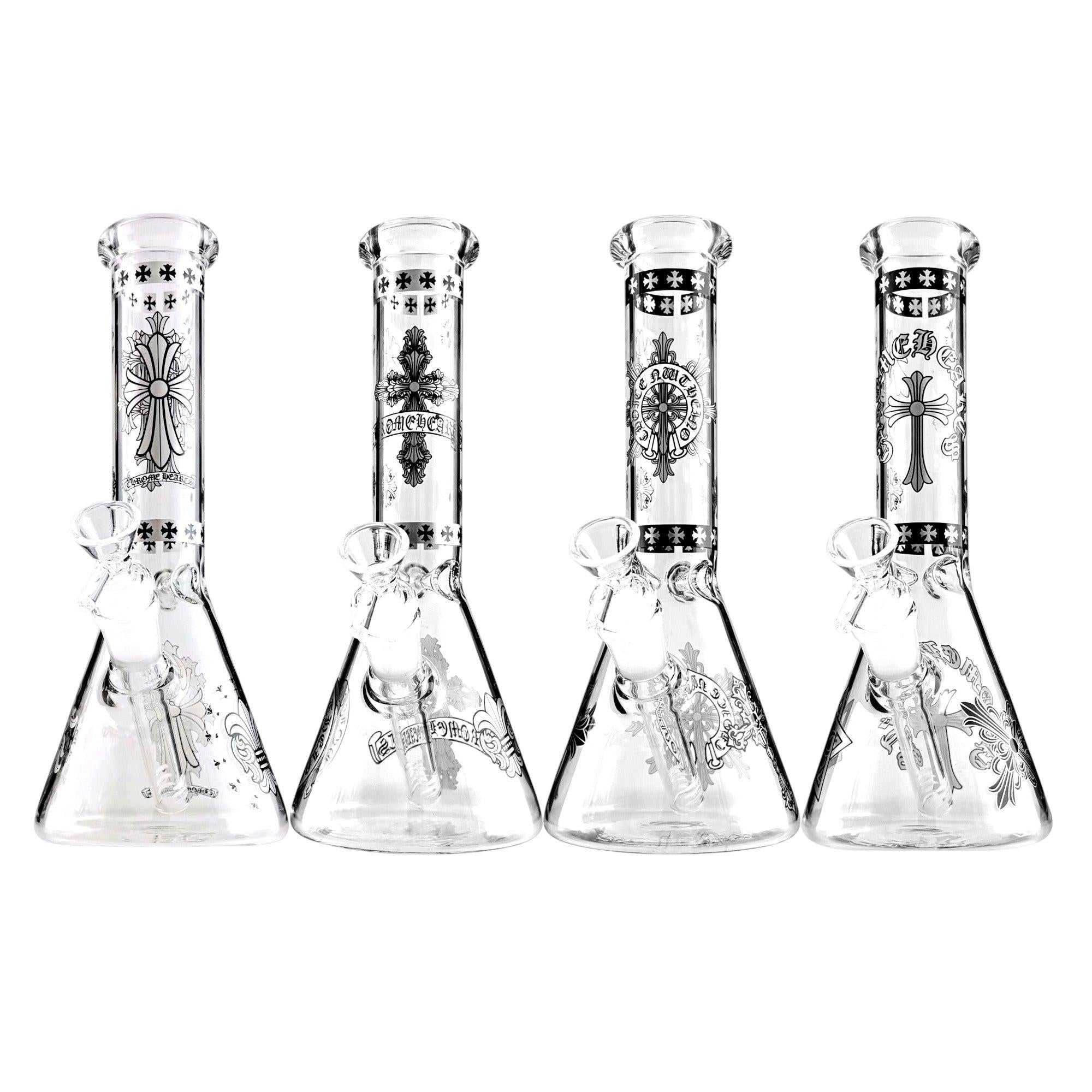 10" Gothic Cross Beaker Bong Series – 4mm Thick Glass