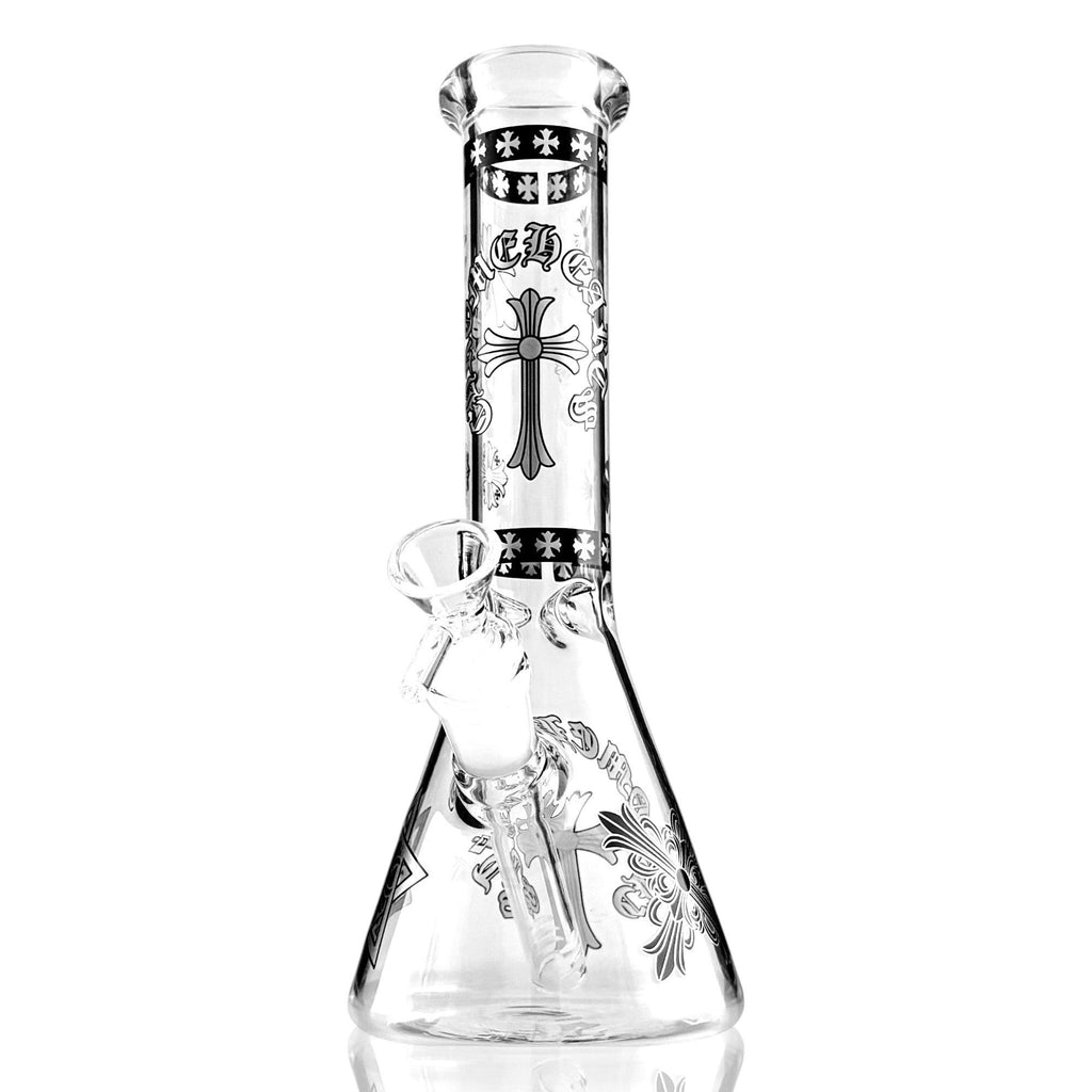 10" Gothic Cross Beaker Bong Series – 4mm Thick Glass