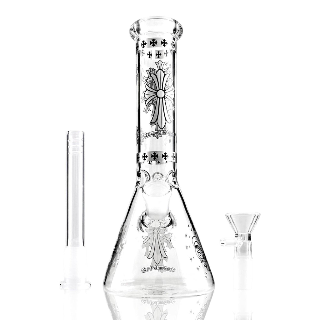 10" Gothic Cross Beaker Bong Series – 4mm Thick Glass