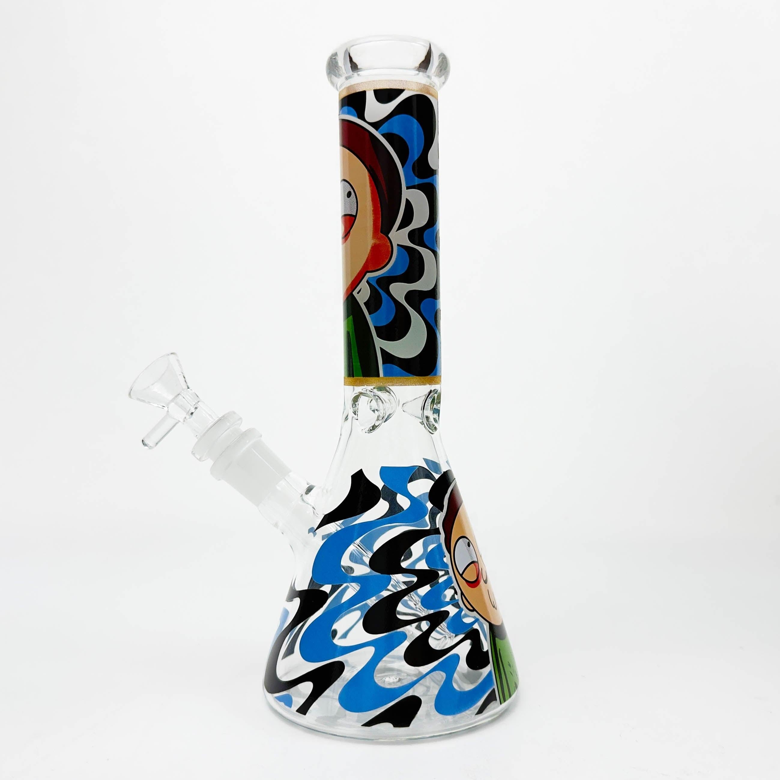 10" Glass Beaker Bong with R&M Design [FT09]