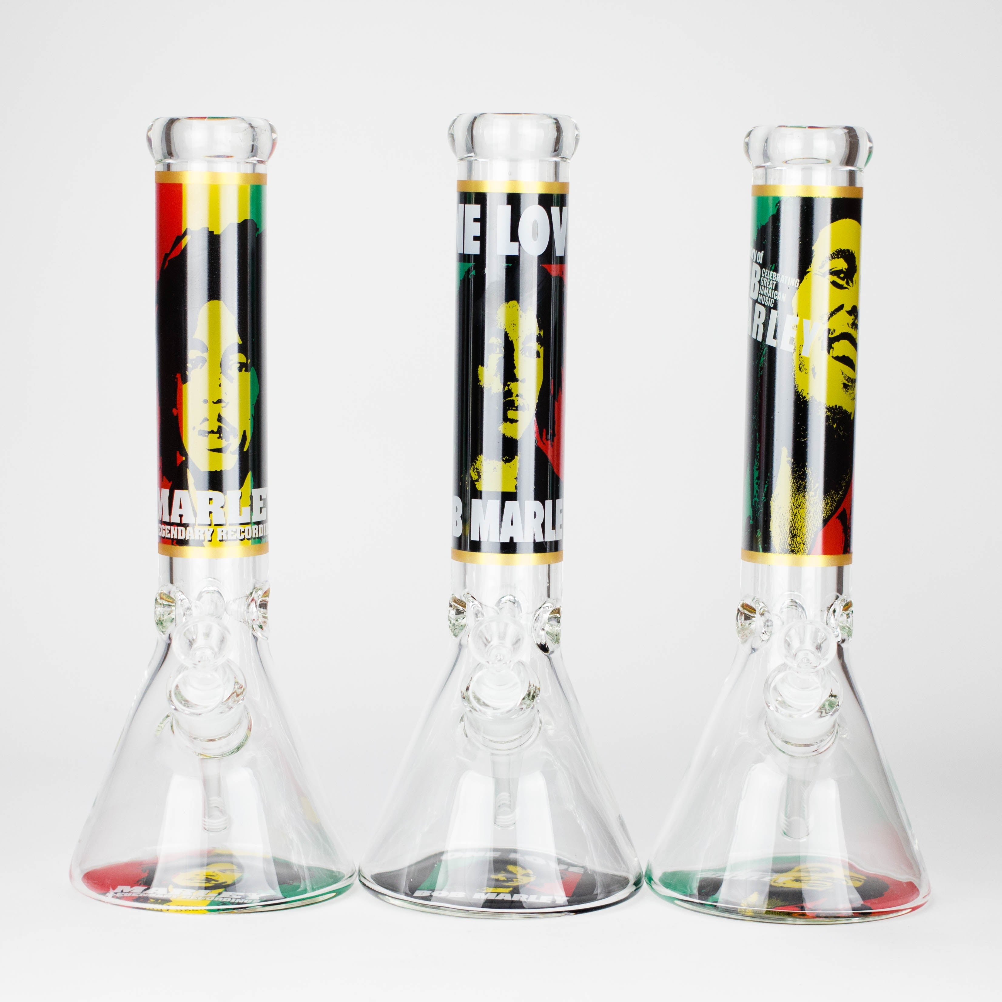 14" BM Design Glass Bong – 7mm Thick Heavy Duty Beaker Water Pipe Main image