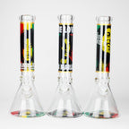 14" BM Design Glass Bong – 7mm Thick Heavy Duty Beaker Water Pipe