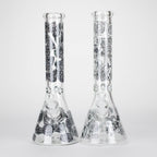 14" 7mm Thick Glass Water Bong – Glow in the Dark Beaker Bong
