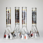 14" 7mm RM Skull Glass Bong – Heavy Duty Beaker Water Pipe [FTLL08]