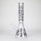14" 7mm Thick Glass Water Bong – Glow in the Dark Beaker Bong
