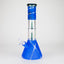 14" 7mm 420 Double Perc Fancy Glass Water Bong [FT1157AST]