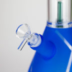 14" 7mm 420 Double Perc Fancy Glass Water Bong [FT1157AST]