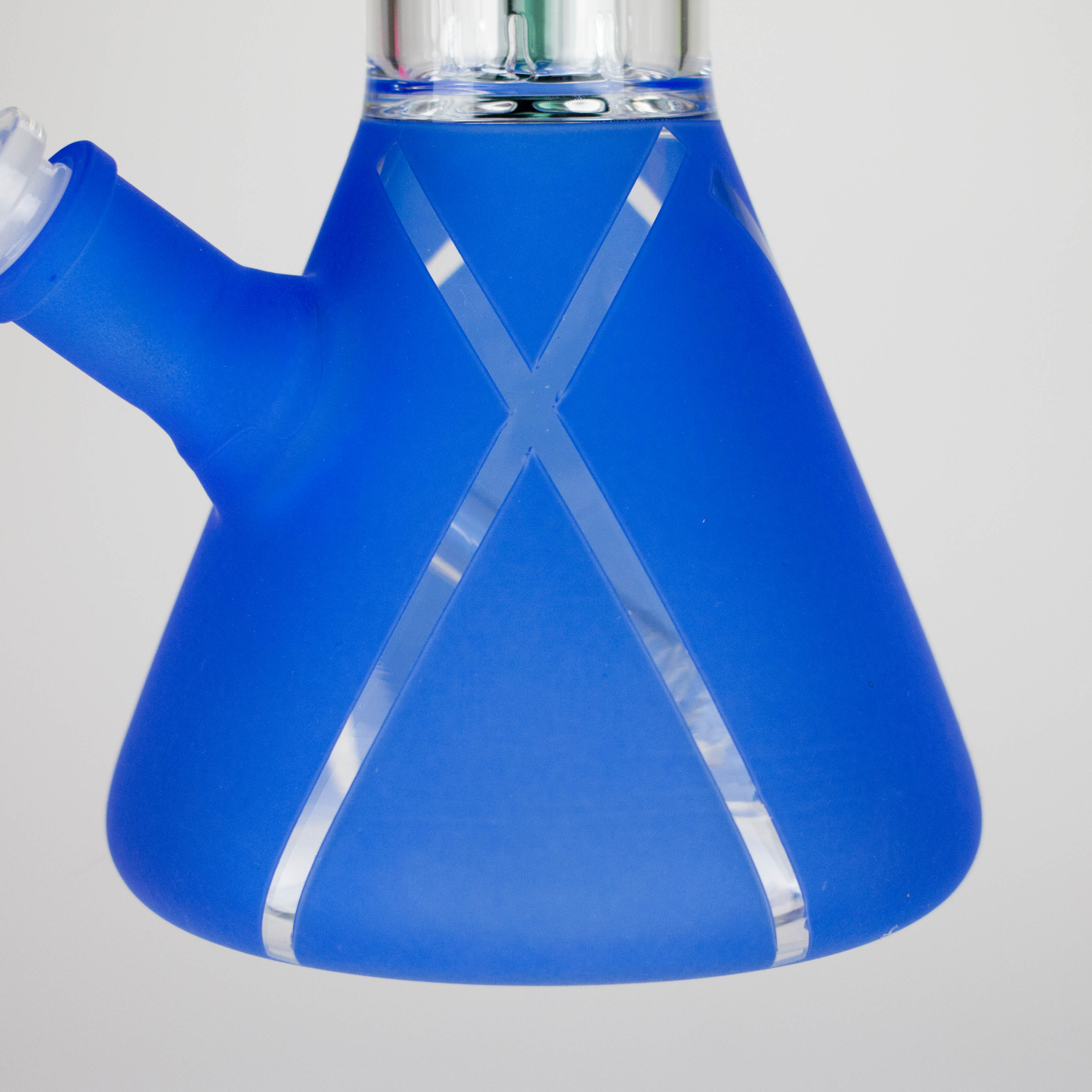 14" 7mm 420 Double Perc Fancy Glass Water Bong [FT1157AST] Secondary image