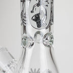 14" 7mm Thick Glass Water Bong – Glow in the Dark Beaker Bong