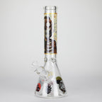 14" 7mm RM Skull Glass Bong – Heavy Duty Beaker Water Pipe [FTLL08]
