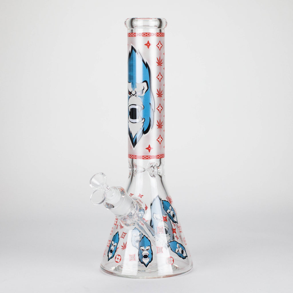 14" 7mm Gorilla Designs Glow In The Dark Beaker Bong – In the Box [FT1892ATS]