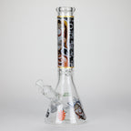 14" 7mm RM Skull Glass Bong – Heavy Duty Beaker Water Pipe [FTLL08]