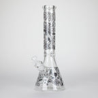 14" 7mm Thick Glass Water Bong – Glow in the Dark Beaker Bong