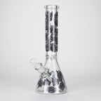 14" 7mm Thick Glass Water Bong – Glow in the Dark Beaker Bong