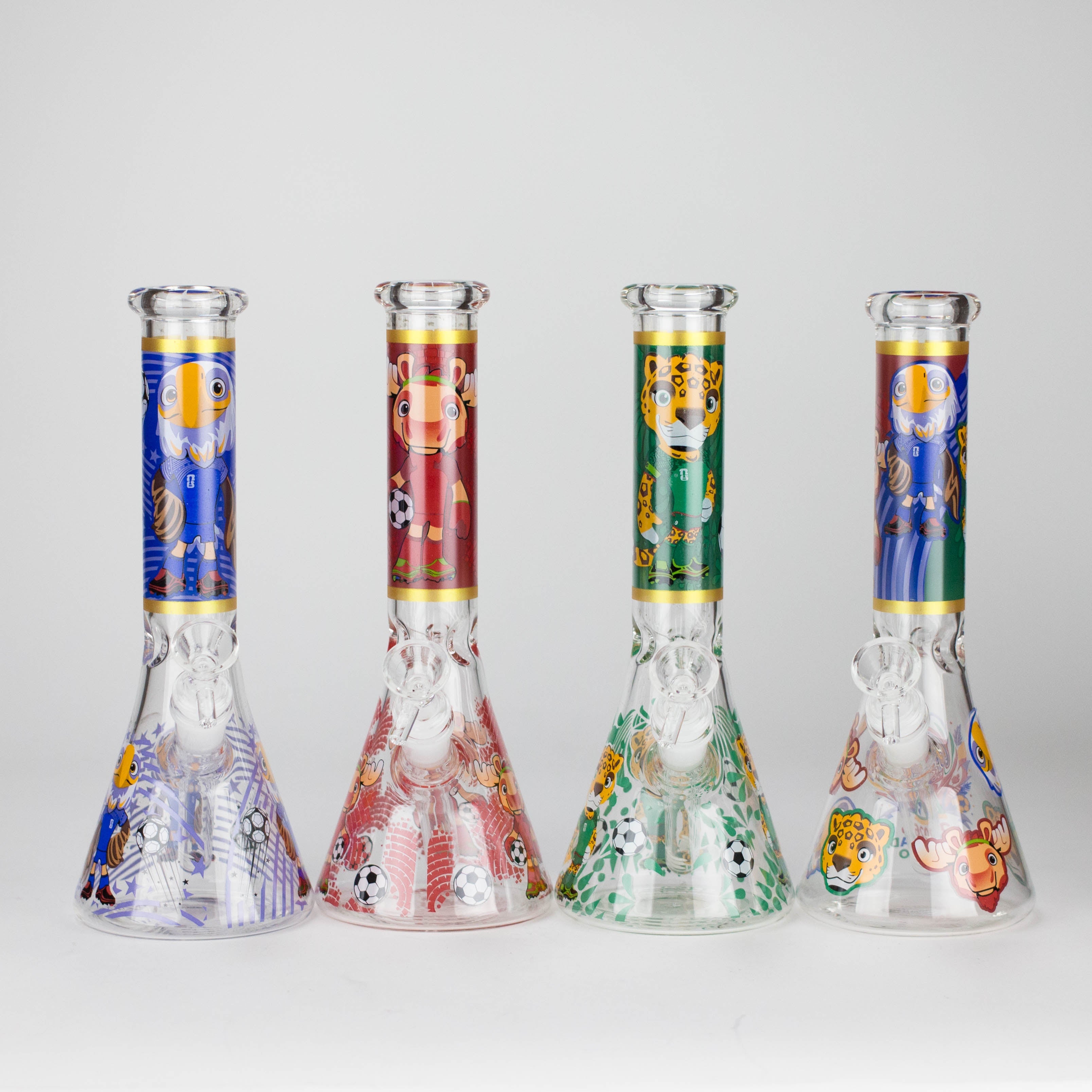 10" Soccer World Cup 2026 Mascot Glass Beaker Bong Main image