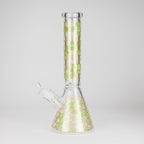 14" Beehive Design 7mm Thick Heavy Duty Glass Beaker Bong