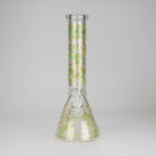 14" Beehive Design 7mm Thick Heavy Duty Glass Beaker Bong