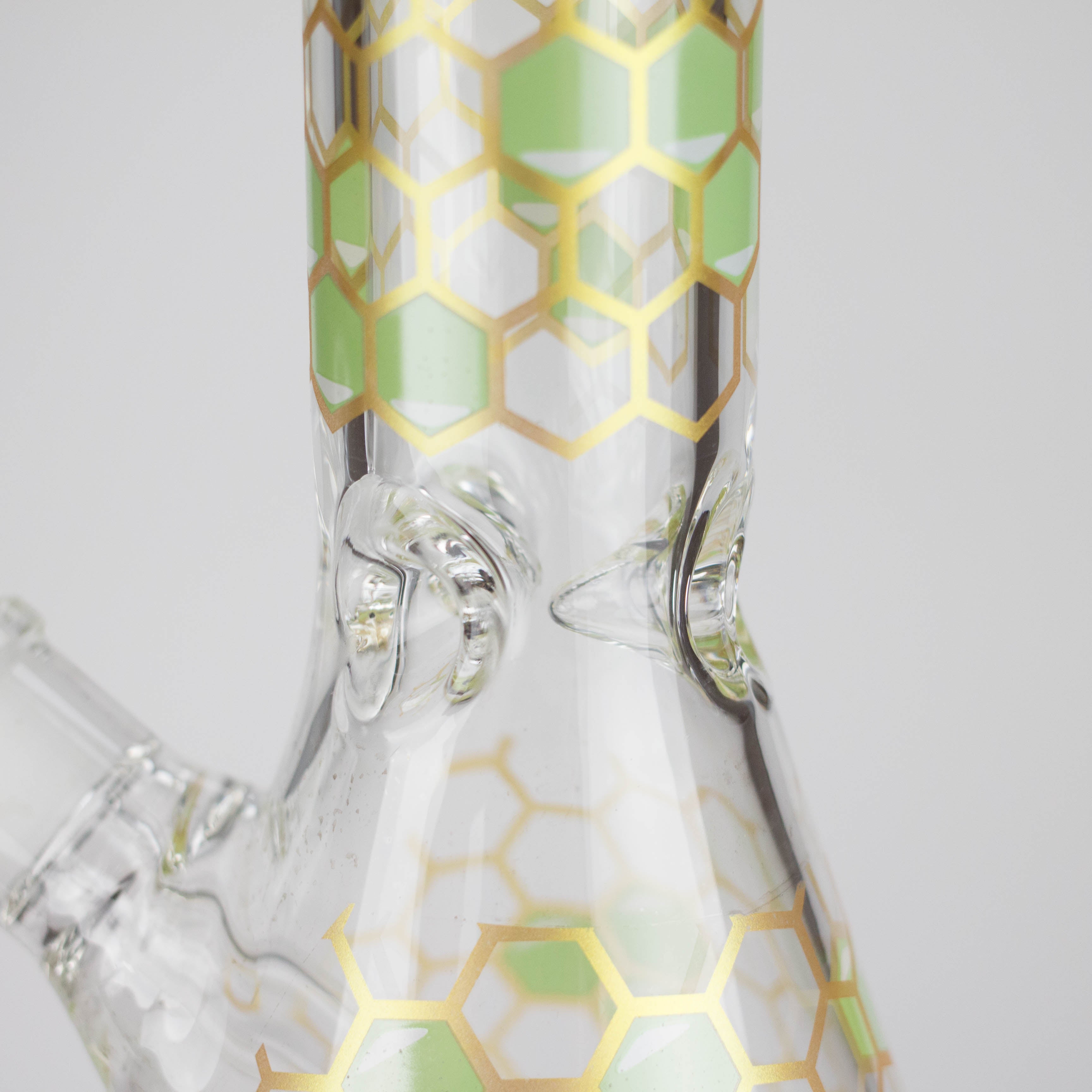 14" Beehive Design 7mm Thick Heavy Duty Glass Beaker Bong Secondary image