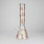 14" Beehive Design 7mm Thick Heavy Duty Glass Beaker Bong