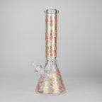 14" Beehive Design 7mm Thick Heavy Duty Glass Beaker Bong