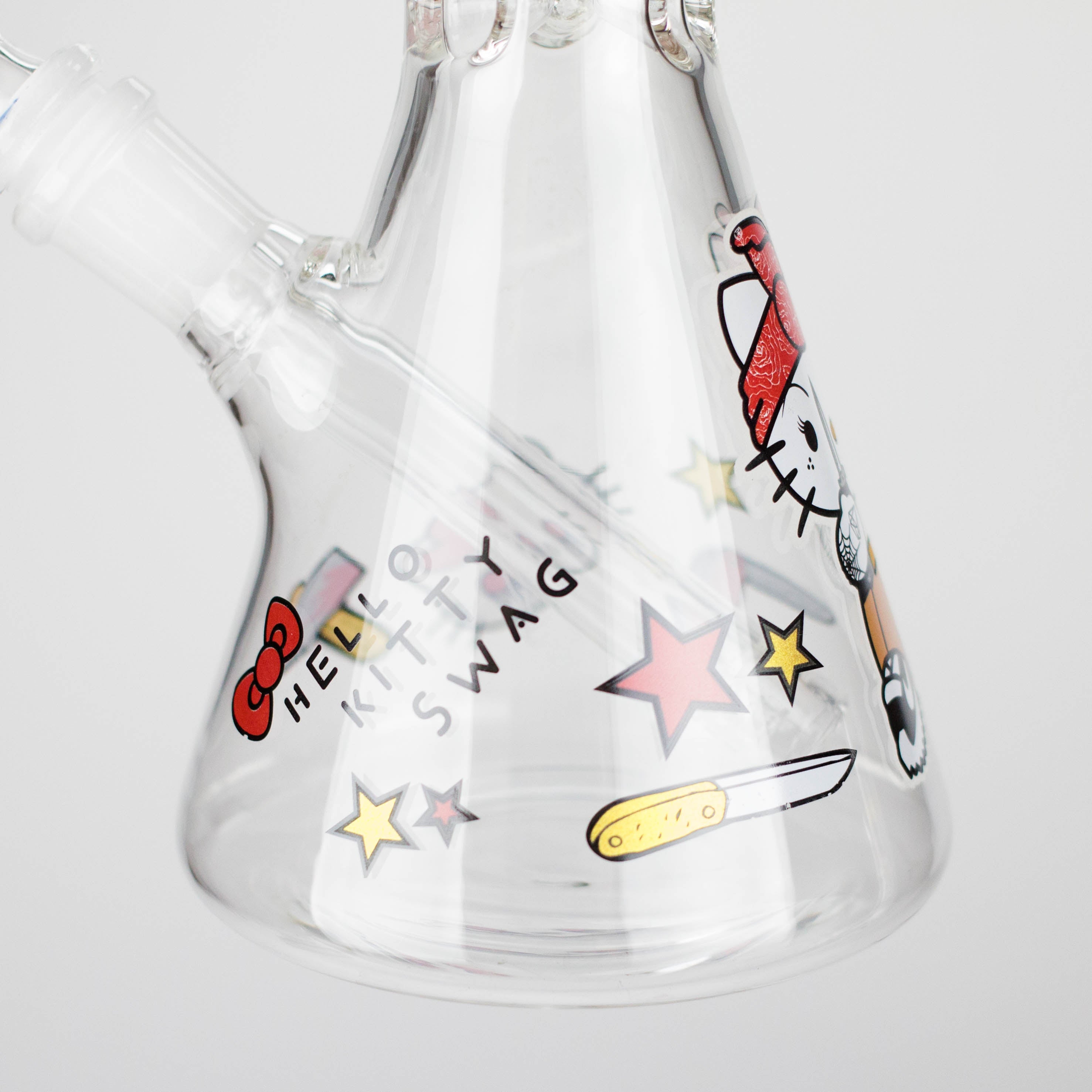 10" Wild Kitty Design Glass Beaker Bong Secondary image