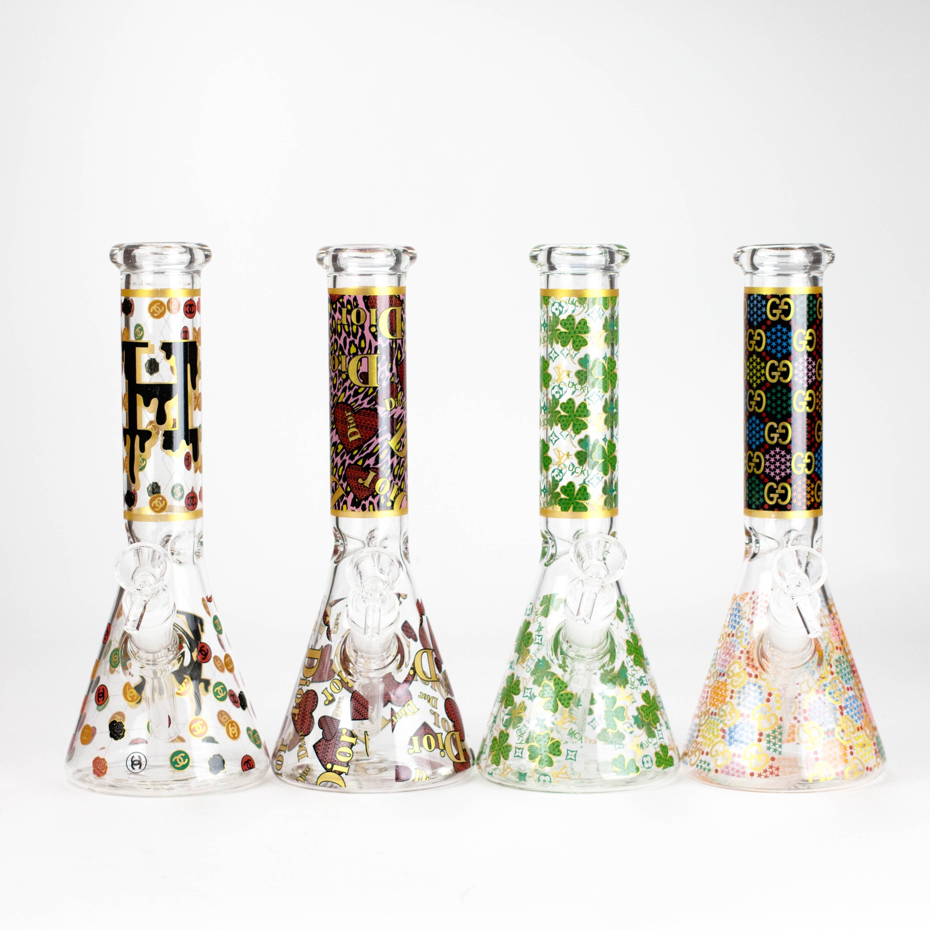 10" Fashion Design Glass Beaker Bong Main image