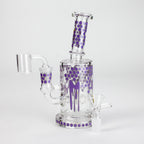 7" 2-in-1 Beehive Design Rig with Perc Banger & Bowl Included