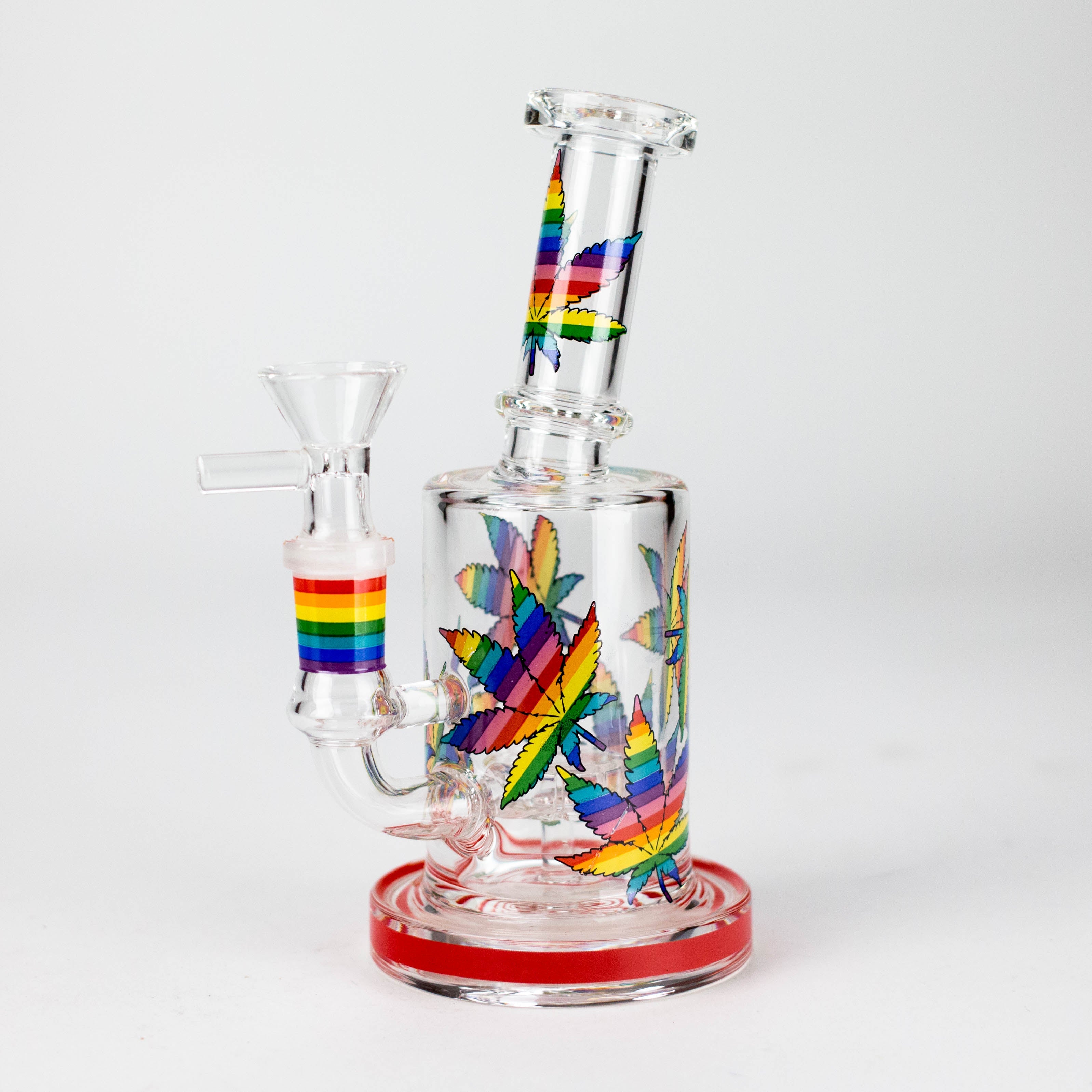 7" 2-in-1 Leaves Design Rig with Perc, Banger & Bowl Included Secondary image