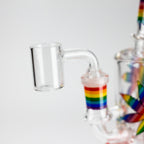 7" 2-in-1 Leaves Design Rig with Perc, Banger & Bowl Included